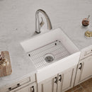 Elkay Fireclay 24-7/16" x 19-11/16" x 9-1/8" Single Bowl Farmhouse Sink Kit with Filtered Faucet White SWUF2520WHFLC