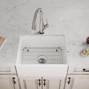 Elkay Fireclay 24-7/16" x 19-11/16" x 9-1/8" Single Bowl Farmhouse Sink Kit with Filtered Faucet White SWUF2520WHFLC
