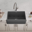 Elkay Fireclay 30" x 19-15/16" x 9-1/8" Single Bowl Farmhouse Sink Kit with Filtered Faucet Matte Gray SWUF28179MGFLC
