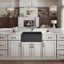 Elkay Fireclay 30" x 19-15/16" x 9-1/8" Single Bowl Farmhouse Sink Kit with Filtered Faucet Matte Gray SWUF28179MGFLC