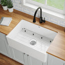 Elkay Fireclay 30" x 19-15/16" x 9-1/8" Single Bowl Farmhouse Sink Kit White SWUF28179WHC