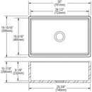 Elkay Fireclay 30" x 19-15/16" x 9-1/8" Single Bowl Farmhouse Sink Kit White SWUF28179WHC