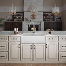 Elkay Fireclay 33" x 19-15/16" x 9" Equal Double Bowl Farmhouse Sink Kit with Filtered Faucet White SWUF32189WHFLC