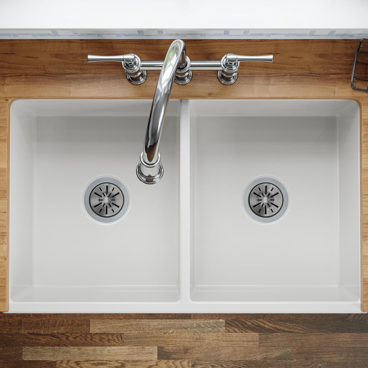 Elkay Fireclay kitchen sink, White SWUF32189WH