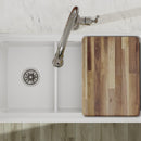 Elkay Fireclay 33" x 19-15/16" x 9-3/16" 60/40 Double Bowl Farmhouse Workstation Sink with Aqua Divide White SWUF3320WH