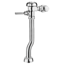 Sloan 115-1.28 Exposed Manual Flushometer, 1.28 gpf, Top Spud, Polished Chrome, 2" Offset, Dual-Filtered Fixed Bypass Diaphragm, with