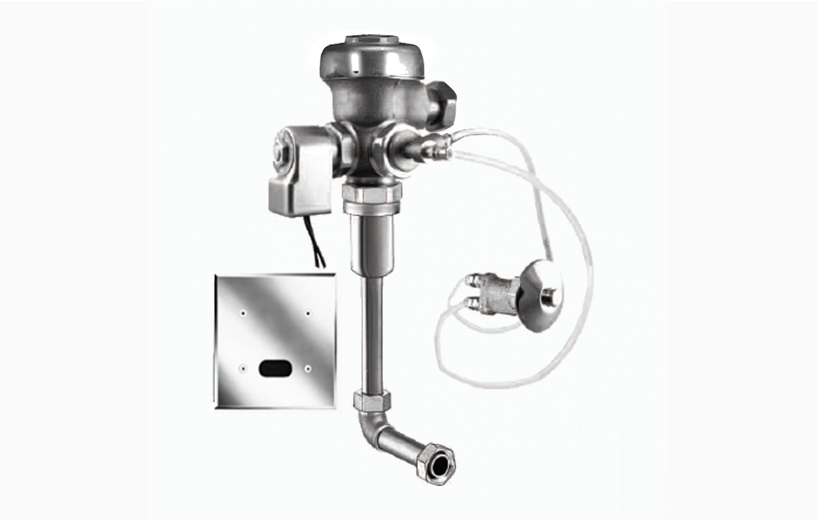 Sloan 195 ESS Concealed Hardwired Sensor Urinal Flushometer (0.5 GPF) TMO, Unfinished (Rough Brass)