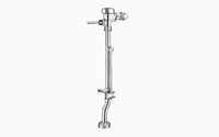 Sloan BPW 1150-1.6 Exposed Manual Flushometer, Top Spud, Polished Chrome, Saniguard Handle, 2 Wall Bumpers, Double Wall Bumper
