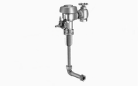 Sloan 9613-0.125 Concealed Manual Flushometer, 0.125 gpf, Rear Spud, Unfinished (Rough Brass)