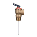 Zurn TP1100A-4C-150C 3/4" Temperature & Pressure Relief Valves with Manual Purge Lever and Optional Extended Body and Shank