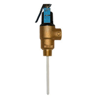 Zurn TP220-5C-150C 3/4" Temperature & Pressure Relief Valve with Manual Purge Lever, Non-Adjustable