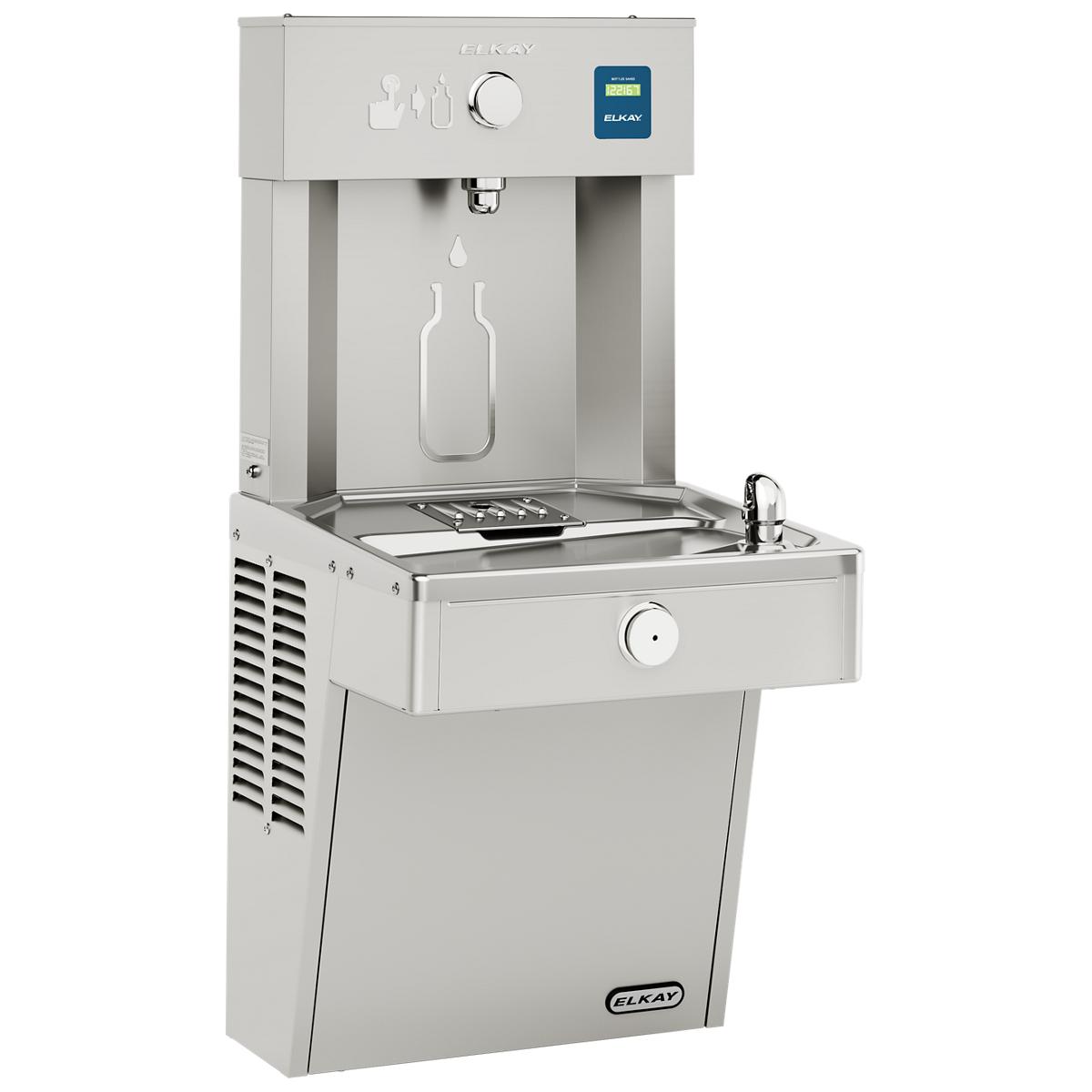 Elkay ezH2O Vandal-Resistant Bottle Filling Station & Single Cooler, Non-Filtered, 8.0 GPH, Stainless Steel VRC8WSK