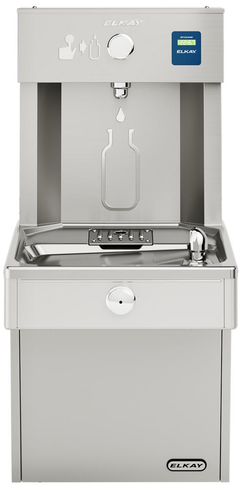 Elkay ezH2O Vandal-Resistant Bottle Filling Station & Single Cooler, Non-Filtered, 8.0 GPH, Stainless Steel VRC8WSK