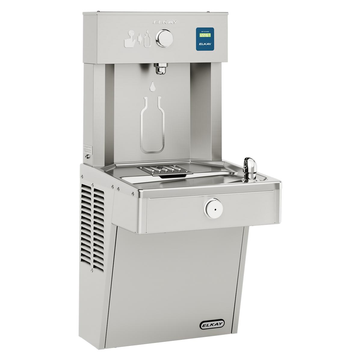Elkay ezH2O Vandal-Resistant Bottle Filling Station & Single Cooler, Non-Filtered Non-Refrigerated Stainless VRCDWSK