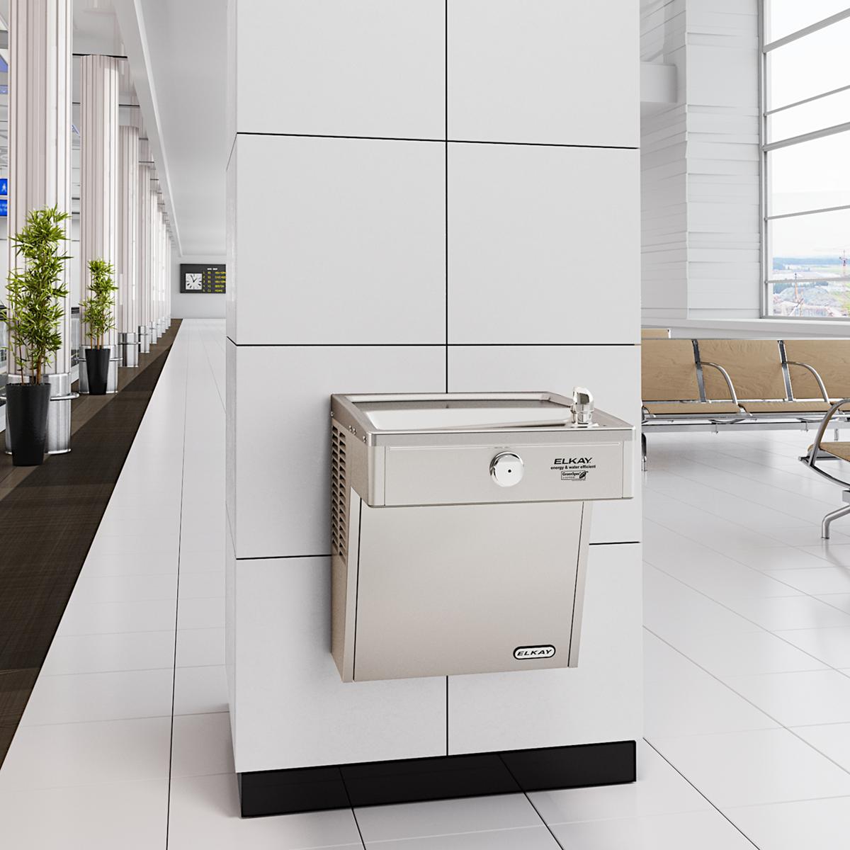 Elkay Cooler Wall Mount GreenSpec ADA Vandal-Resistant, Non-Filtered Refrigerated Stainless VRCGRN8