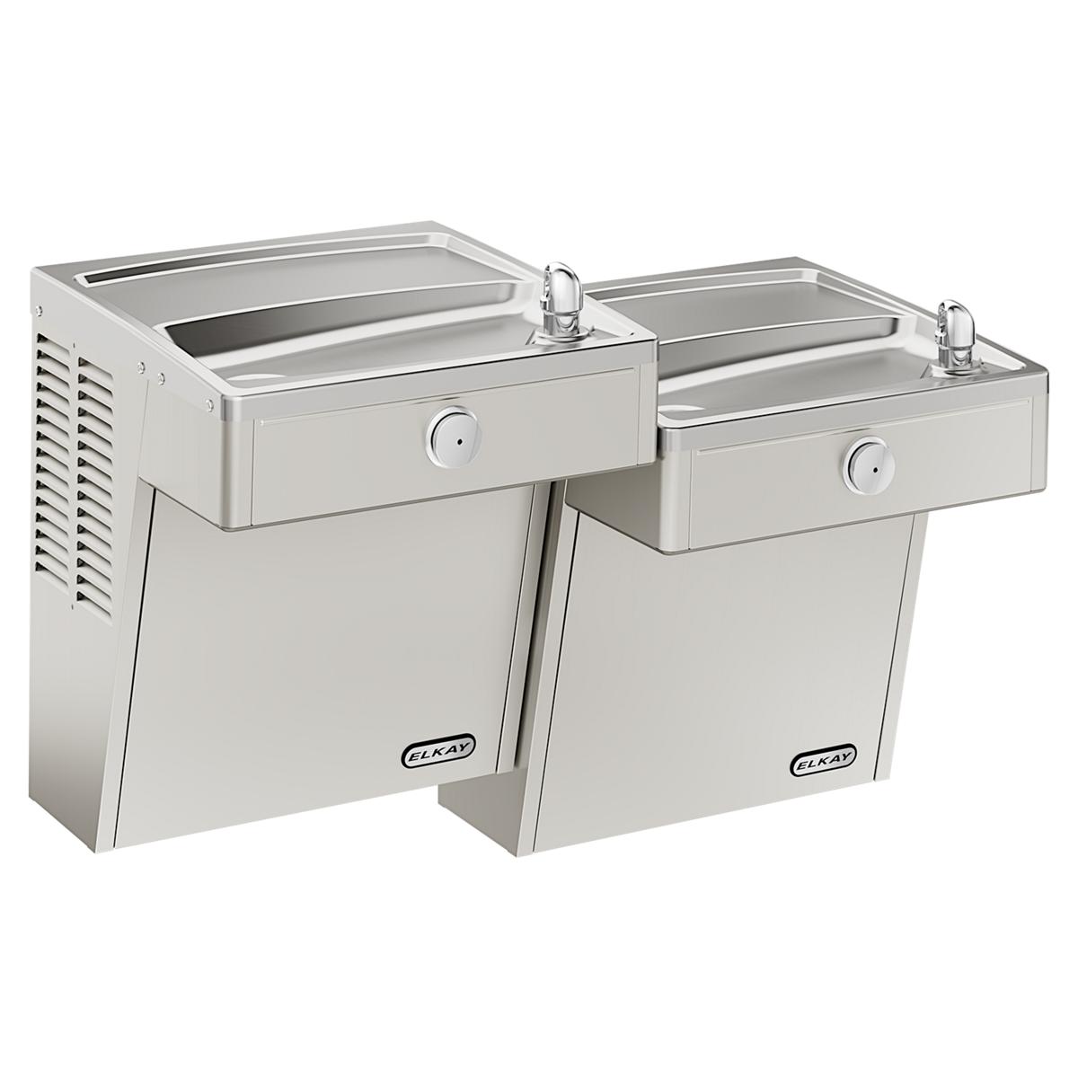 Elkay Wall Mount Vandal Resistant Bi-level ADA Cooler, Non-Filtered, 8.0 GPH, Stainless Steel VRCTL8SC