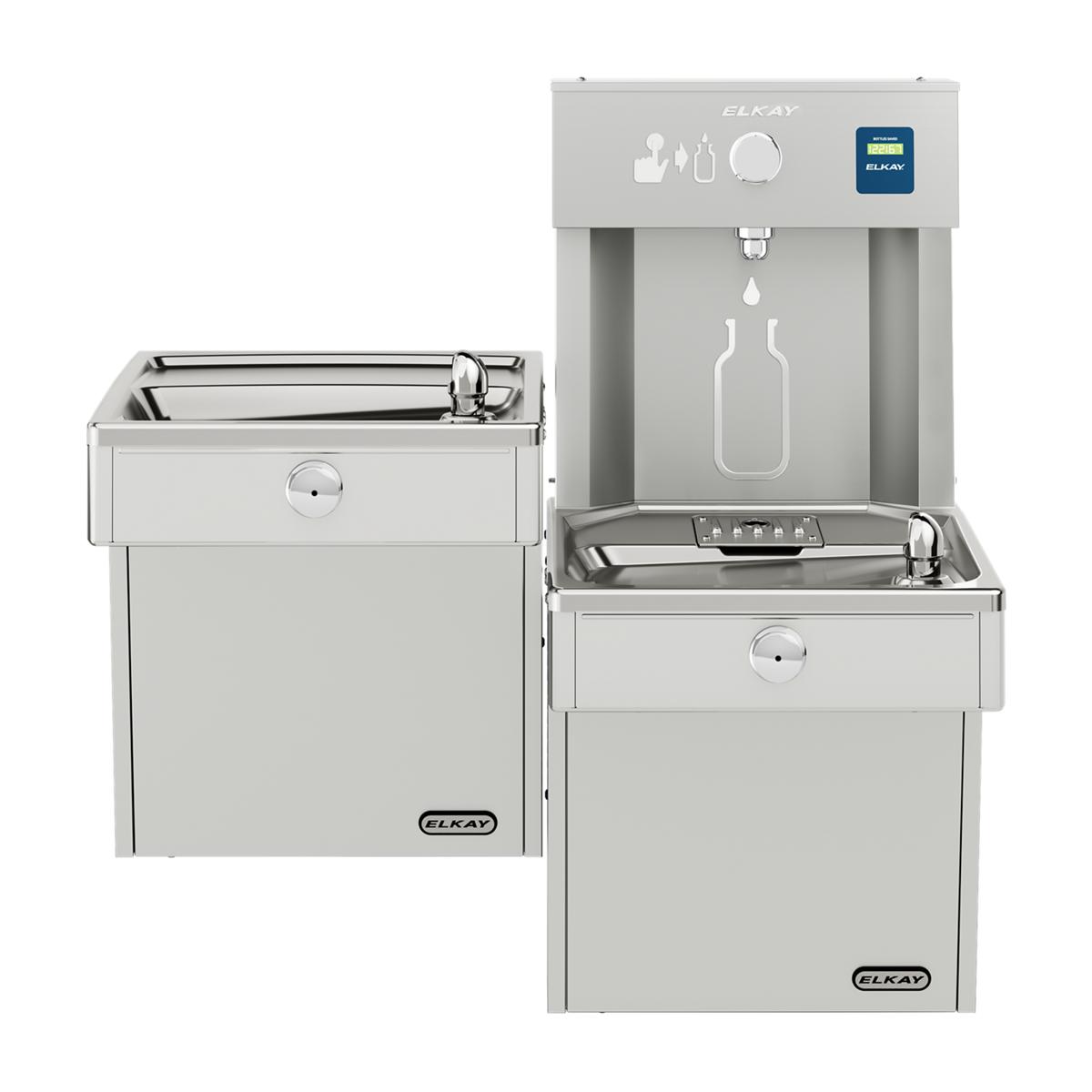 Elkay ezH2O Vandal-Resistant Bottle Filling Station & Bi-Level Cooler, Non-Filtered, 8.0 GPH, Stainless Steel VRCTL8WSK