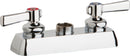 Chicago Faucets W4D-LES369AB Lead-Free Deck-mounted manual faucet with 4" centers, Brass, NPSM