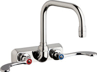 Chicago Faucets W4W-DB6AE35-317AB Lead-Free Wall-mounted manual faucet with 4" centers