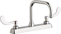 Chicago Faucets W8D-DB6AE1-317ABCP Lead-Free Deck-mounted manual faucet with 8" centers