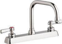Chicago Faucets W8D-DB6AE1-369ABCP Lead-Free Deck-mounted manual faucet with 8" centers