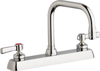 Chicago Faucets W8D-DB6AE35-369AB Lead-Free Deck-mounted manual faucet with 8" centers