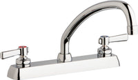 Chicago Faucets W8D-L9E35-369ABCP Lead-Free Deck-mounted manual faucet with 8" centers