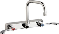 Chicago Faucets W8W-DB6AE1-317ABCP Lead-Free Wall-mounted manual faucet with 8" centers