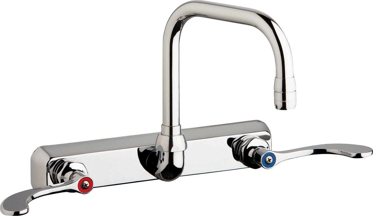 Chicago Faucets W8W-DB6AE35-317AB Lead-Free Wall-mounted manual faucet with 8" centers