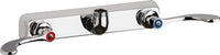 Chicago Faucets W8W-LES317AB Lead-Free Wall-mounted manual faucet with 8" centers, Brass, NPSM