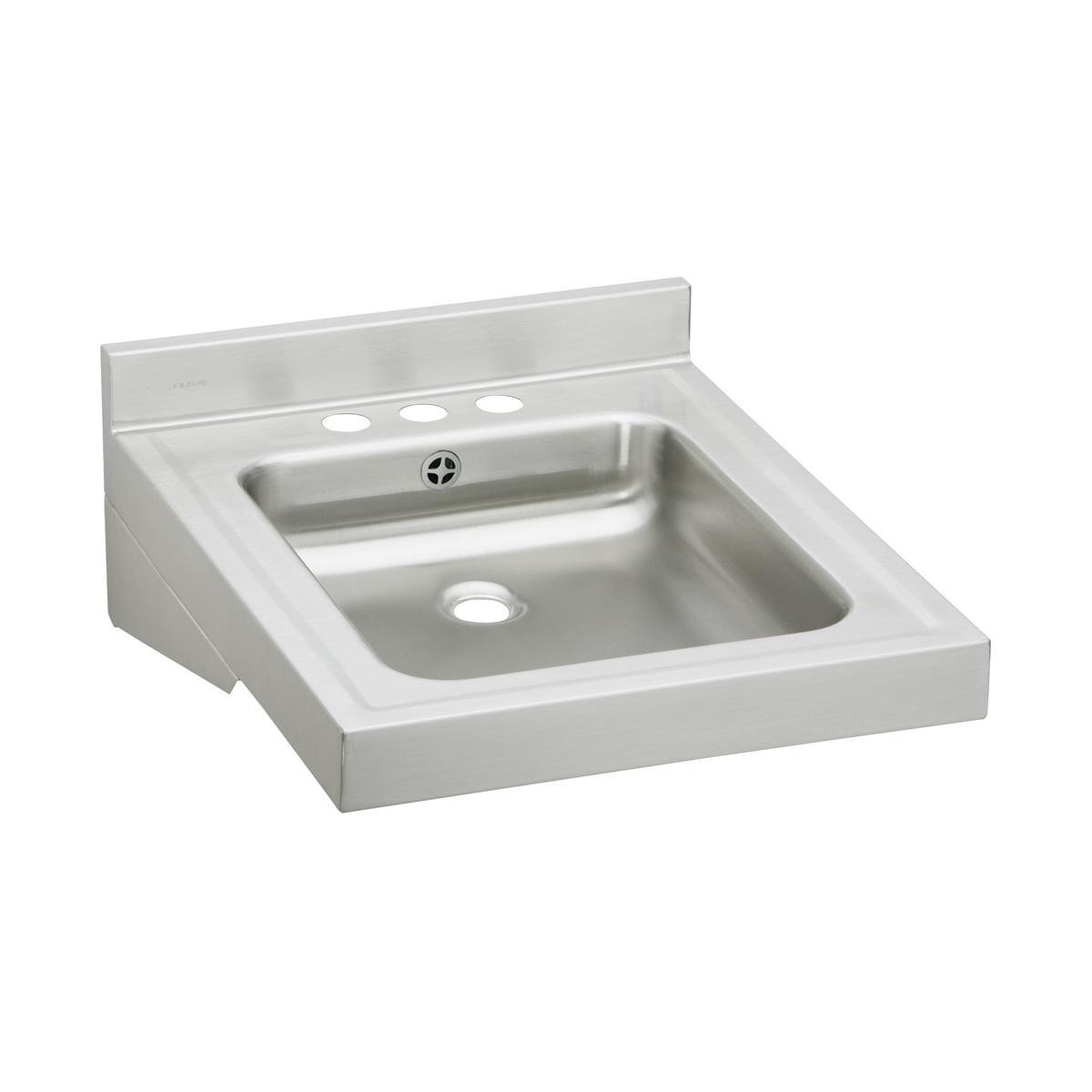 Elkay Sturdibilt Stainless Steel 19" x 23" x 4", Wall Hung Single Bowl Lavatory Sink WCLWO1923OSD3