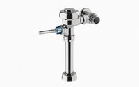 Sloan 111-1.6 Exposed Manual Flushometer, 1.6 gpf, Top Spud, Polished Chrome, Saniguard Handle, Angle Stop Bumper