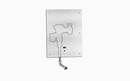 Sloan 195 ESS Concealed Hardwired Sensor Urinal Flushometer (0.5 GPF), 2"-10-3/4" LDIM, 13x17 SS Panel Wall Box, 24V, Stainless Steel