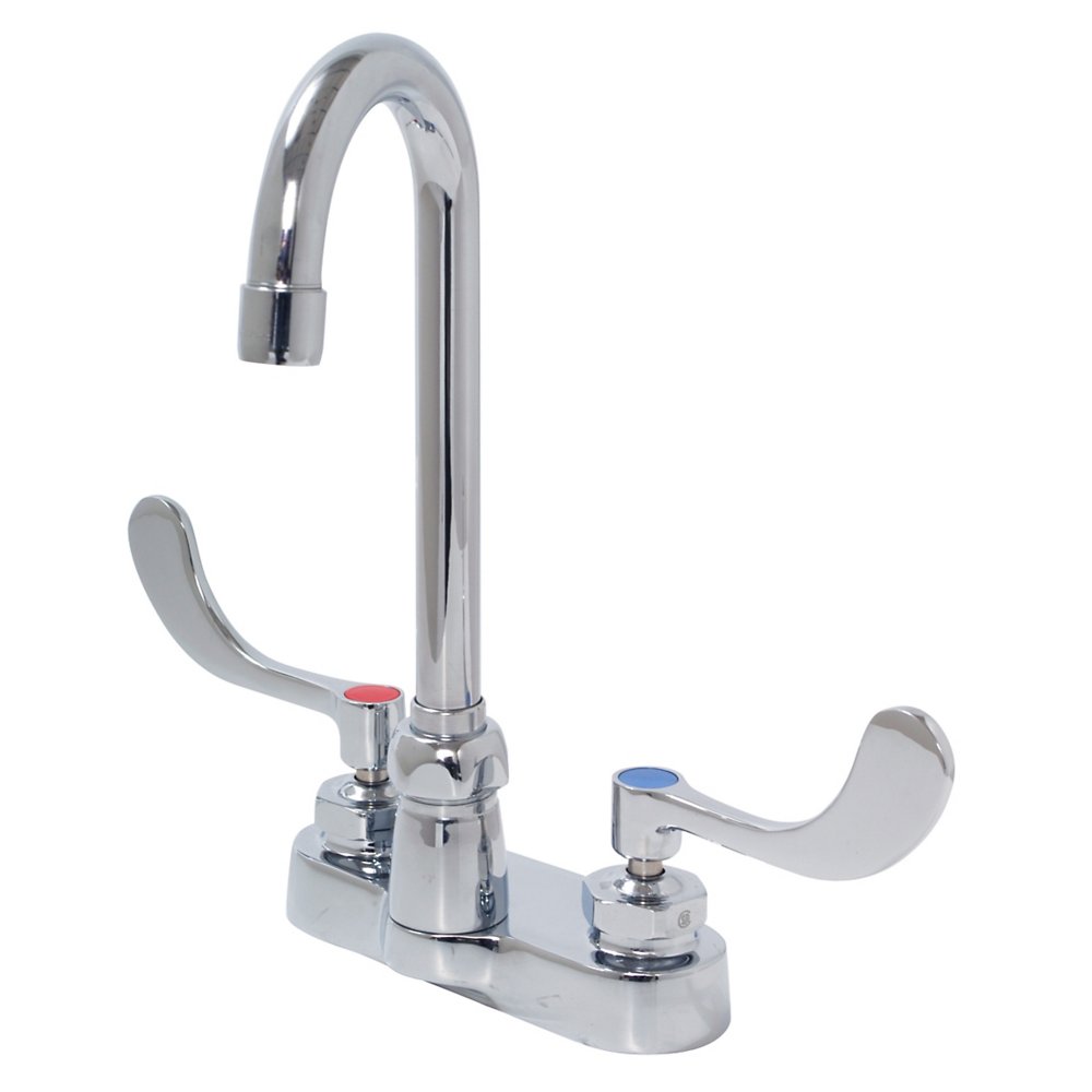 Zurn Z812A4-XL-FC1.5 Lead-Free AquaSpec Centerset 3-1/2" Gooseneck Faucet with 4" Wrist Blade Handles