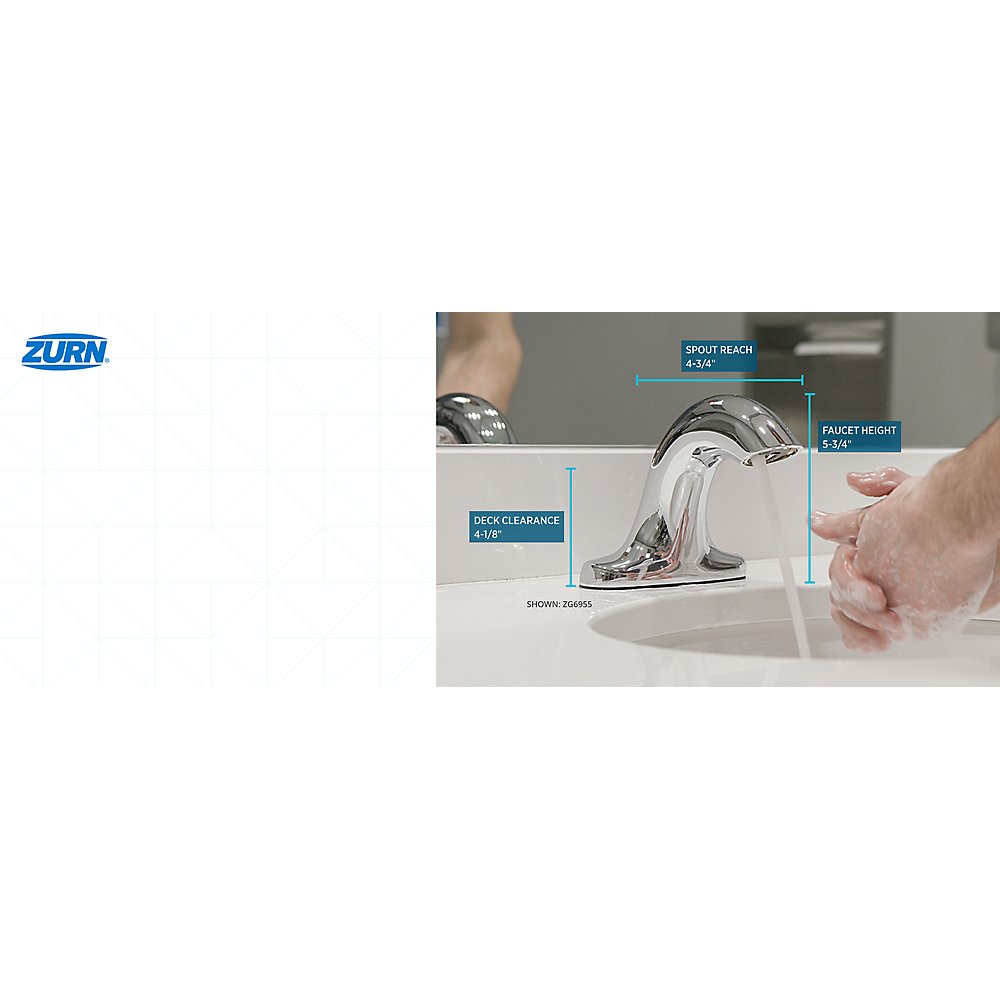 Zurn ZG6955-M Serio Series® 4 in. Base Sensor Faucet With Gear-driven Ceramic Cartridge