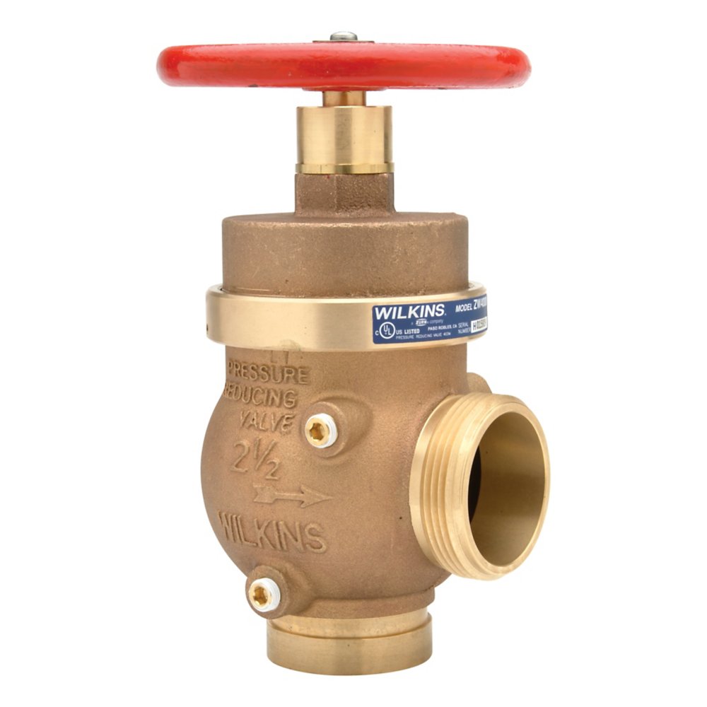 Zurn ZW4000G-P 2-1/2" Pressure-Tru® 2-1/2" Pressure Reducing Fire Hose Valve, Bronze, Grooved