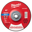 Milwaukee 49-94-0627 6" x 1/4" x 5/8"-11 Performance+ Metal Grinding Wheel - Type 27 (Pack of 5)