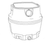 RIDGID 20058 Drum Assembly (RV2400A), for 14 Gallon Commercial Wet Dry Vacuum RV2400A and RV2600B Repair Parts
