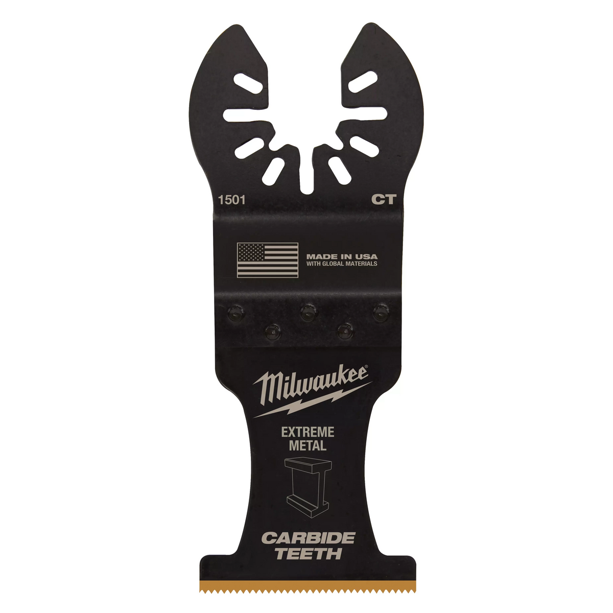 Milwaukee 49-25-1501 1-3/8” Carbide Teeth Metal Universal Fit Oscillating Multi-Tool Blade (1 PK)