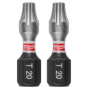 Milwaukee 48-32-5013 SHOCKWAVE Impact Duty 1" T20 Bit Tic Tac with Bit Holder 25PK