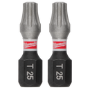 Milwaukee 48-32-5016 SHOCKWAVE Impact Duty 1" T25 Bit Tic Tac with Bit Holder 25PK