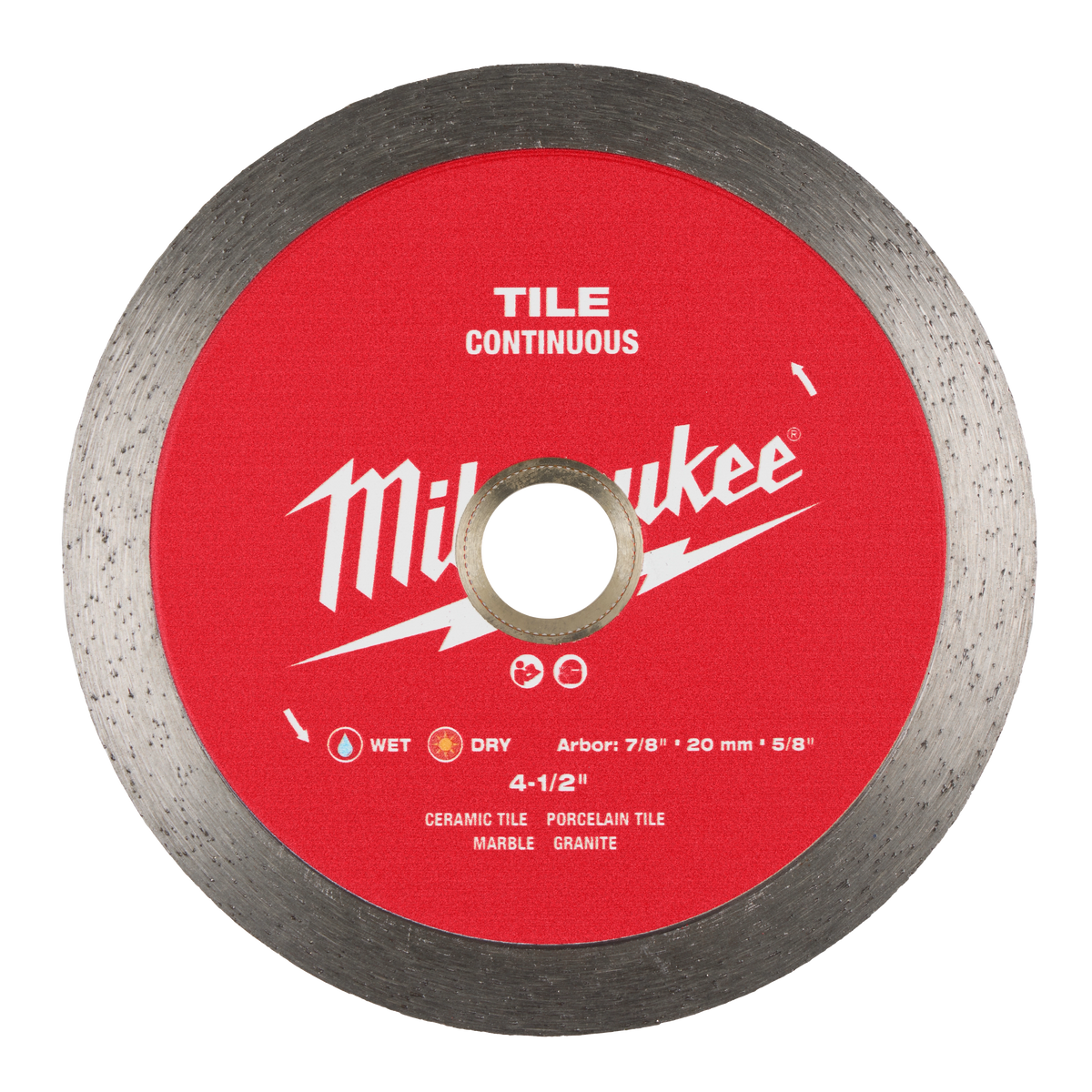 Milwaukee 49-93-9504 4-1/2" Continuous Tile Diamond Blade (Pack of 5)