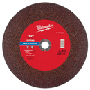 Milwaukee 49-94-0048 12" x 7/64" x 1" Metal Cut Off Wheel -Type 1 (Pack of 10)