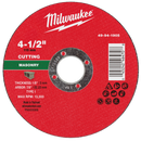 Milwaukee 49-94-1905 4-1/2" x 1/8" x 7/8" Masonry Cut Off Wheel -Type 1 (Pack of 25)