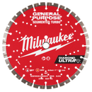 Milwaukee 49-93-7535 12" DIAMOND ULTRA Segmented Turbo, General Purpose Diamond Blade