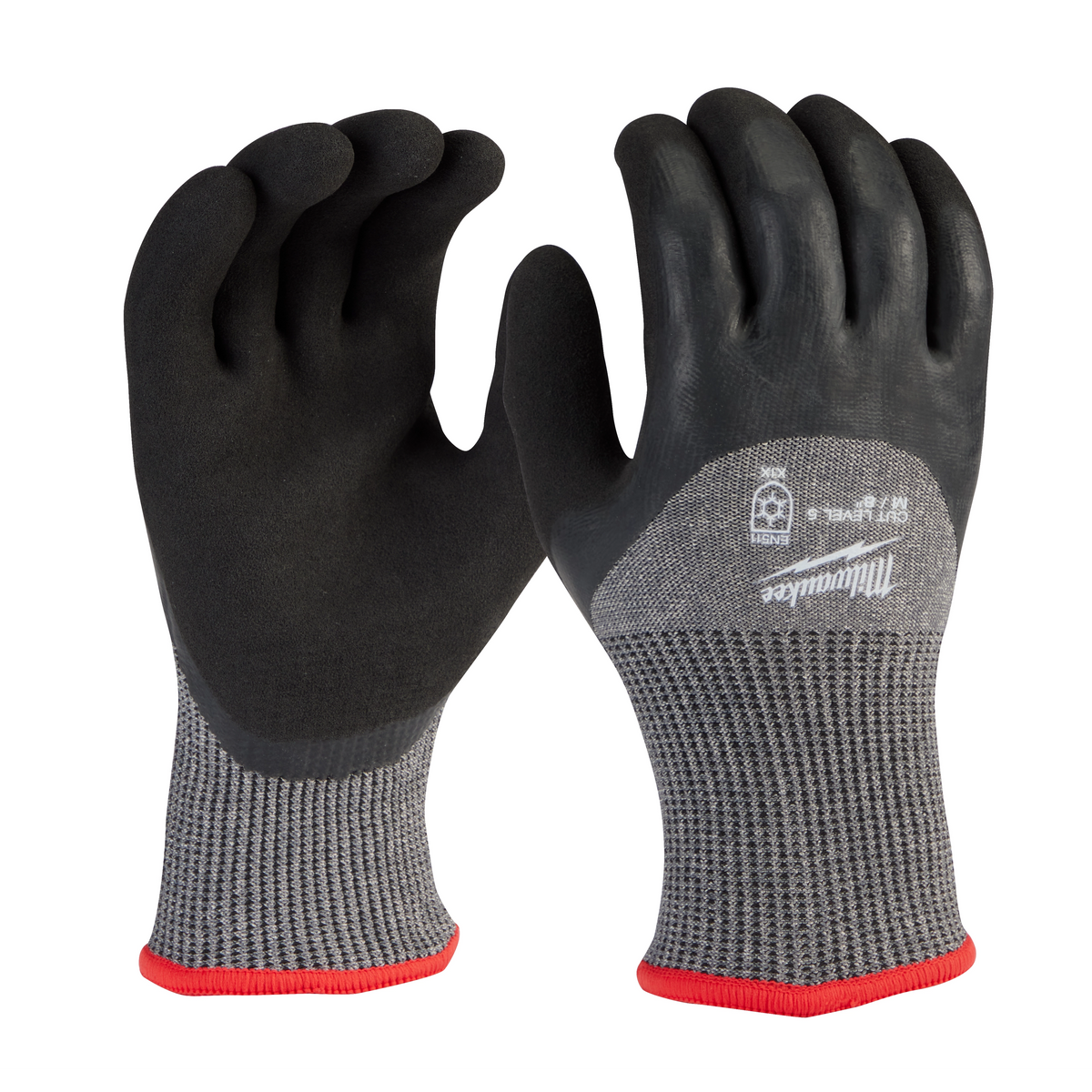 Milwaukee 48-73-7951 Cut Level 5 Winter Dipped Gloves - M (Pack of 6)