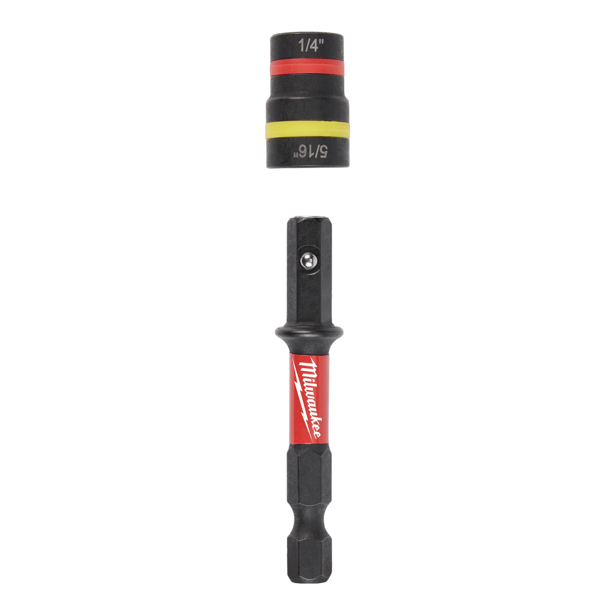 Milwaukee 49-66-4542 SHOCKWAVE Impact Duty 1/4” and 5/16” x 2-1/4” QUIK-CLEAR 2-in-1 Magnetic Nut Driver (Pack of 3)