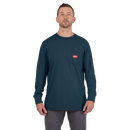 Milwaukee 606BL-L GRIDIRON Pocket T-Shirt | Long Sleeve, Blue, Large