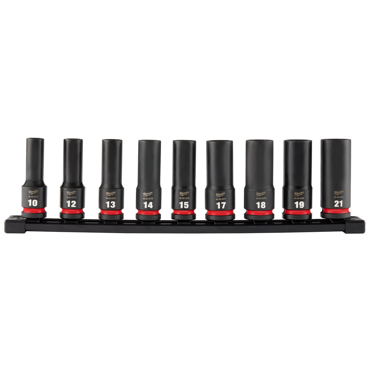 Milwaukee 49-66-7032 9PC SHOCKWAVE Impact Duty 1/2" Drive Metric Deep 6 Point Socket Set