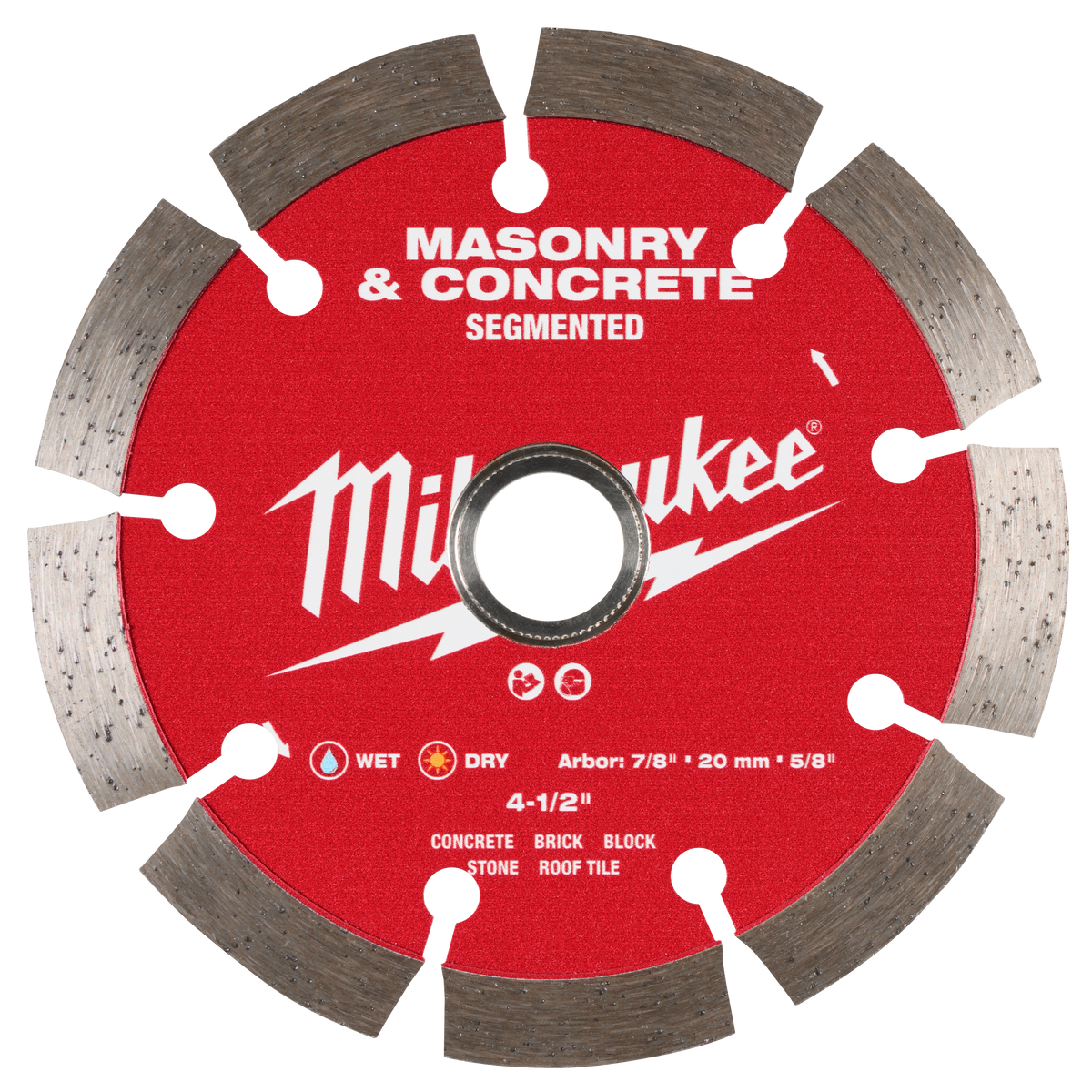 Milwaukee 49-93-9304 4-1/2" Segmented Masonry & Concrete Diamond Blade (Pack of 5)
